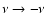 $\nu\rightarrow-\nu$