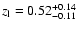 $z_{\rm l}=0.52^{\rm +0.14}_{-0.11}$