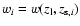 $w_{i}=w(z_{\rm l},z_{{\rm s},i})$