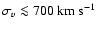 $\sigma_v\la 700~ {\rm km~ s}^{-1}$
