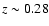 $z\sim0.28$
