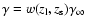 $\gamma=w(z_{\rm l},z_{\rm s}) \gamma_\infty$