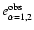 $ e^{\rm obs}_{\alpha=1,2}$