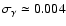 $\sigma_\gamma\simeq0.004$