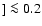 $] \la 0.2$