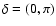 $\delta=(0,\pi)$