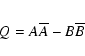 \begin{eqnarray*}Q = A\overline{A} - B\overline{B}
\end{eqnarray*}