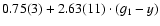 $0.75(3)+2.63(11)\cdot(g_{1}-y)$