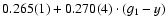$0.265(1) + 0.270(4)\cdot(g_{1}-y)$