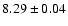 $8.29\pm0.04$