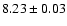 $8.23\pm0.03$