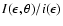 $I(\epsilon ,\theta )/i(\epsilon )$