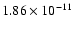 $1.86\times10^{-11}$
