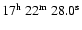 $17^{\rm h}\ 22^{\rm m}\ 28.0^{\rm s}$