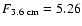 $F_{\rm 3.6~ cm}=5.26$
