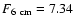$F_{\rm 6~ cm}=7.34$