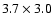 $3.7\times3.0$