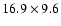$16.9\times9.6$