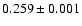 $0.259\pm0.001$