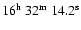$16^{\rm h}\ 32^{\rm m}\ 14.2^{\rm s}$