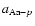 $a_{{\rm Aa}-p}$