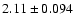 $2.11 \pm 0.094$