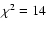 $\chi^2 = 14$