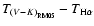 $T_{{(V-K)}_{\rm RM05}}-T_{\rm H\alpha}$