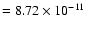 $=8.72\times10^{-11}$
