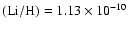 $\rm (Li/H) = 1.13\times10^{-10}$