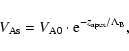 \begin{displaymath}V_{\rm As}=V_{{\rm A}{\rm0}}\cdot {\rm e}^{-z_{\rm apex}/{\Lambda}_{\rm B}},
\end{displaymath}