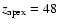 $z_{\rm apex}=48$