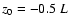 $z_{\rm0}=-0.5\ L$