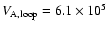 $V_{{\rm A,loop}}=6.1\times 10^5$