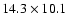 $14.3\times10.1$