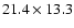 $21.4\times13.3$