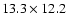 $13.3\times12.2$