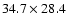 $34.7\times28.4$