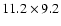 $11.2\times9.2$