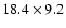 $18.4\times9.2$