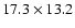 $17.3\times13.2$