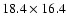 $18.4\times16.4$