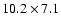 $10.2\times7.1$