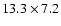 $13.3\times7.2$