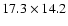 $17.3\times14.2$