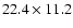$22.4\times11.2$