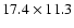 $17.4\times11.3$