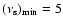 $(\nu_{\rm s})_{\rm {min}}=5$