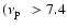 $(\mbox{$\nu_{{\rm p}}~$ }>7.4$
