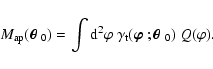 \begin{displaymath}M_{{\rm ap}}(\mbox{\boldmath$ \theta $ }_0) = \int {\rm d}^2\...
...dmath$ \varphi $ };\mbox{\boldmath$ \theta $ }_0)\;Q(\varphi).
\end{displaymath}